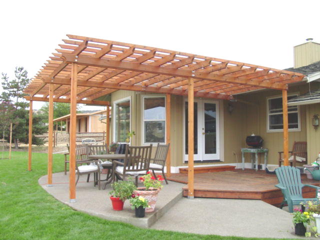 Custom built backyard terrace